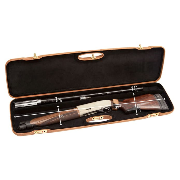 Negrini One Gun Semi-Auto/Pump 36" Case Brown/Black 1607APL/4804 in Brown Exterior; Black Interior - Negrini