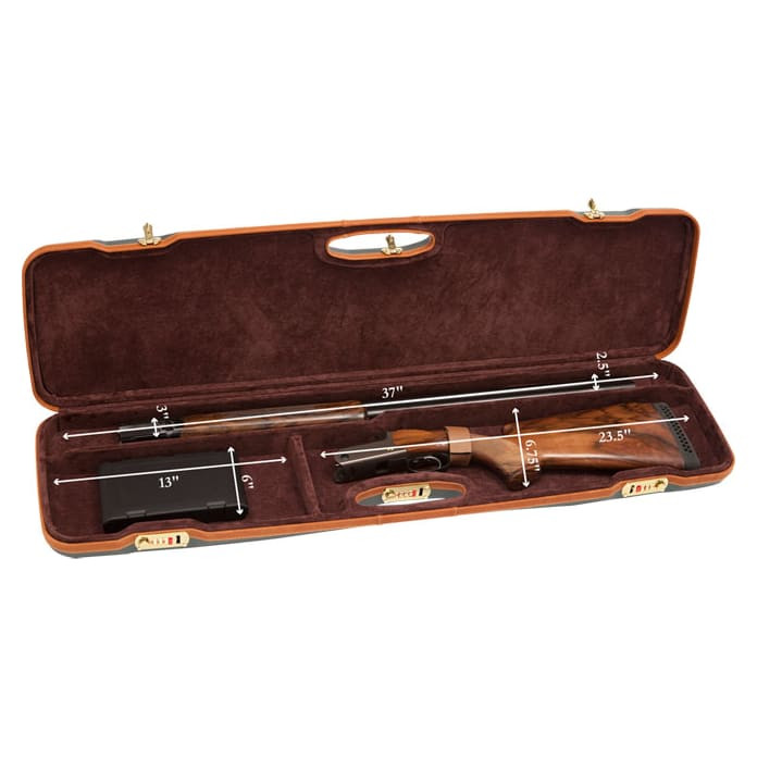 Negrini One Shotgun 36.5" Case Green/Brown 1607SLX/4712 in Green Exterior; Brown Interior - Negrini