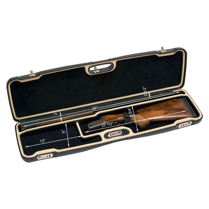 Negrini One Shotgun 36.5" Black Leather & Creme/Black 1607SPPL/5011 in Black Leather Exterior; Creme/black Interior - Negrini