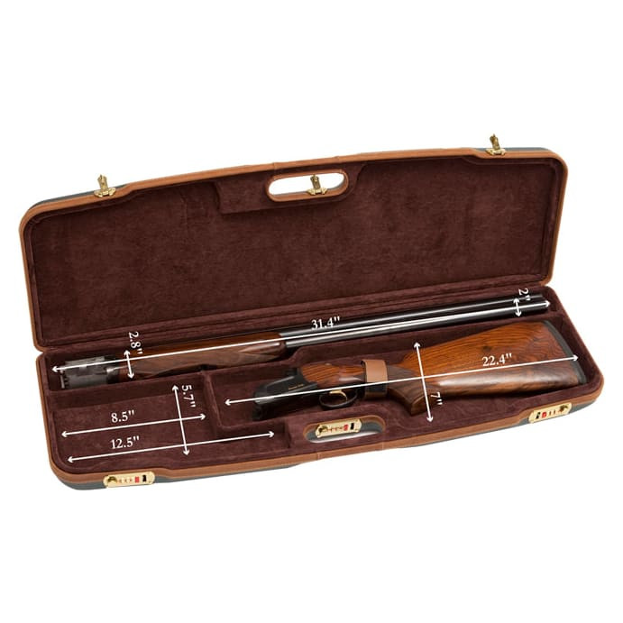 Negrini One Shotgun 31-3/8" Green/Brown Case 1608LX/4719 in Green Exterior; Brown Interior - Negrini