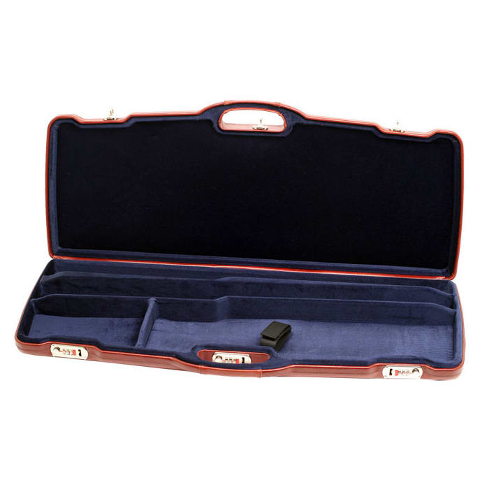 Negrini One Shotgun Two Barrels 31.5" Case Tabasco/Blue 1623PL-2C in Tabasco Exterior; Blue Interior - Negrini