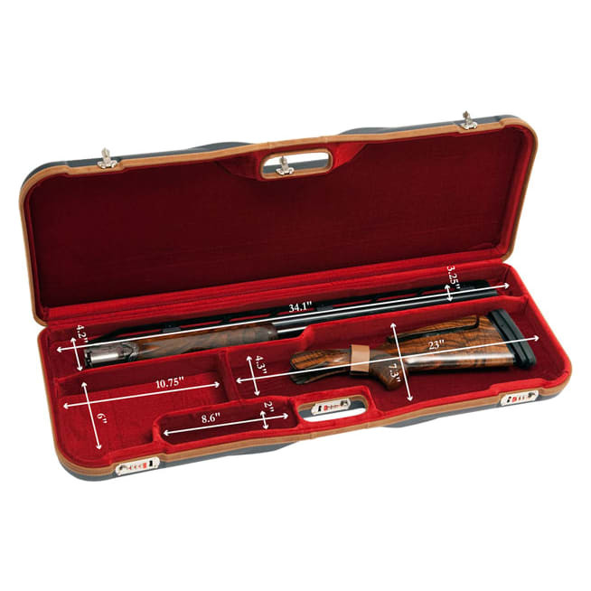 Negrini One Shotgun 34" High Rib Case Blue/Red 1645LX/4753 in Blue Exterior; Red Interior - Negrini