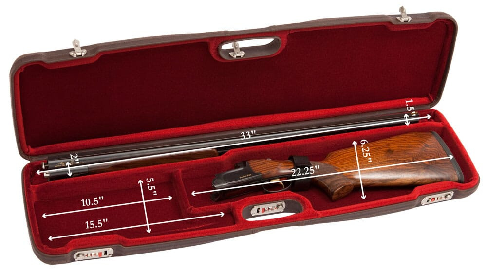 Negrini One Shotgun 32.75" Brown/Red 1602PL/4708 in Brown Exterior; Red Interior - Negrini