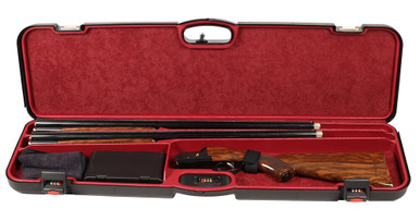 Negrini 1 Gun 2 Bbl 36" Polypropylene Case Black/Red 1603IS-2C/4782 in Black Exterior; Black Interior - Negrini