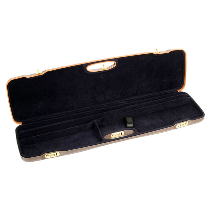 Negrini One Shotgun Two Barrel 36" Case Brown/Blue 1607SLXX-2C/5172 in Brown Exterior; Blue Interior - Negrini