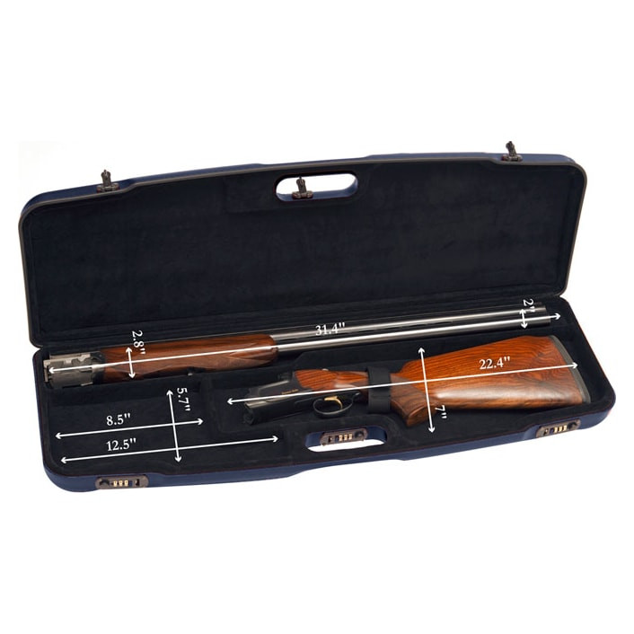 Negrini One Shotgun 31-3/8" Blue/Black Case 1608LR/5134 in Blue Exterior; Black Interior - Negrini