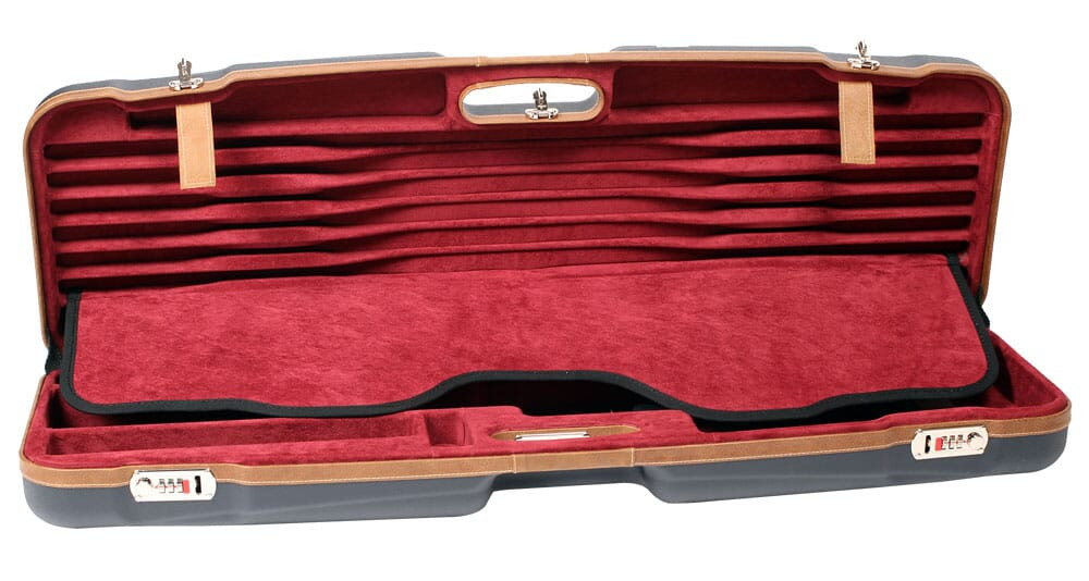 Negrini Sporting 33.7" Case Blue/Bordeaux/Brown Trim 1622LX-TUBE/5228 in Blue Exterior; Bordeaux Interior - Negrini