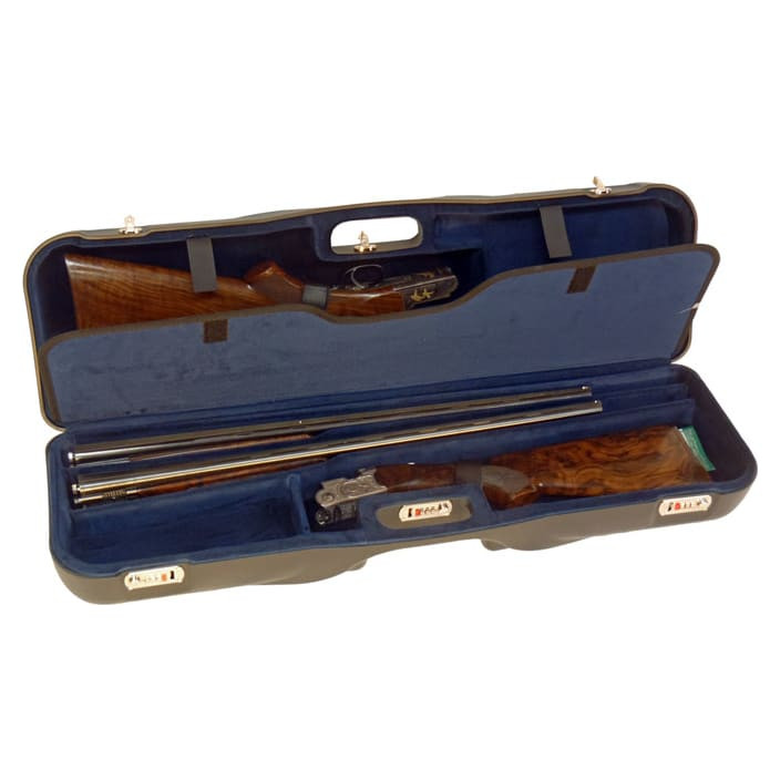 Negrini Deep 2 Gun 3 Barrel 34-5/8" Case Black/Blue 1646LR-3CC/4764 in Black Exterior; Blue Interior - Negrini