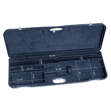 Negrini One Shotgun Two Bbl 36.5" Case Blue/Blue/Tan Trim 1653LX/5038 in Blue Exterior; Blue Interior