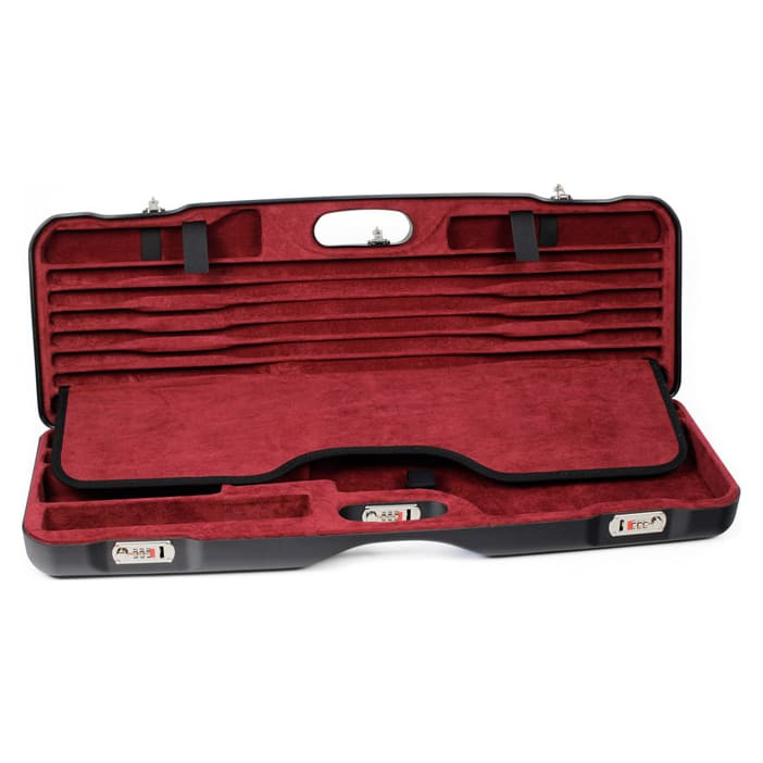 Negrini Skeet Gun 32.25" Case Black/Bordeaux 1659LR-TS/5160 in Black Exterior; Bordeaux Interior - Negrini