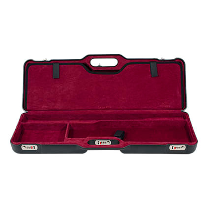 Negrini Two Gun Case Hunting Competition Guns Low to Med Rib Black Red Interior 1670LR/4768 in Black/red - Negrini