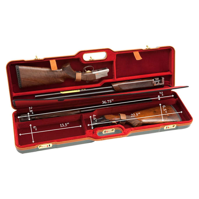 Negrini Two Gun 36.75" Case Green/Red 1678LX/4779 in Green Exterior; Red Interior - Negrini