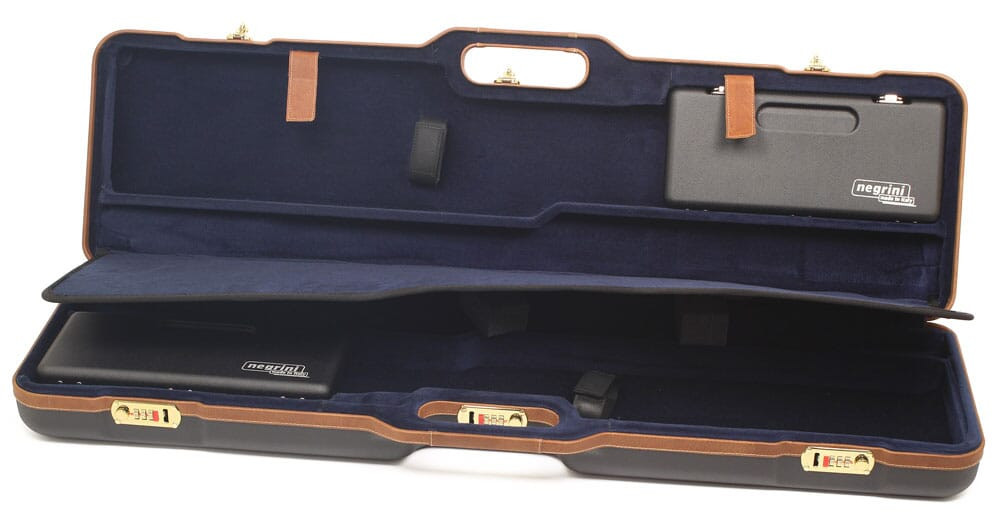 Negrini Two Gun 36" Case ABS Black/Blue 1677LX-UNI/5078 in Black Exterior; Blue Interior - Negrini