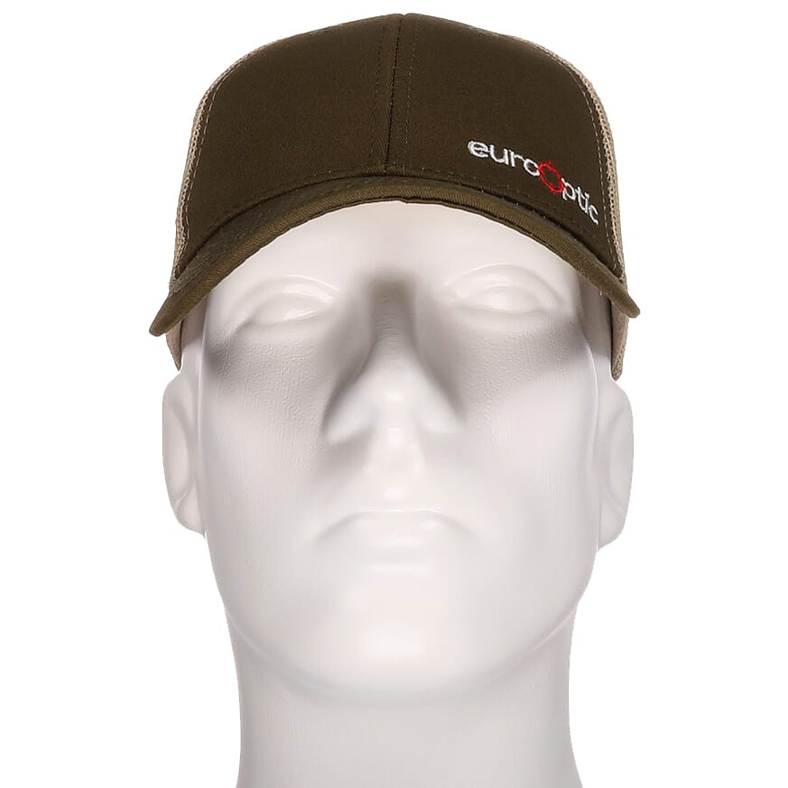 EuroOptic Olive Green/Tan Logo Hat w/ Mesh 190207-3 in Deep Olive - Eurooptic