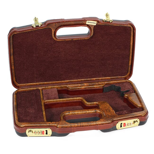 Negrini Black/Leather Trim & Handle/Wood Interior 1911 Case 2018SLX/Wood in Black/tabasco Leather/wood - Negrini