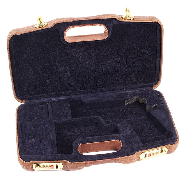 Negrini Brown Leather/Blue Interior 1911 Case 2018SPL/4836 in Brown Leather Exterior/ Blue Interior - Negrini