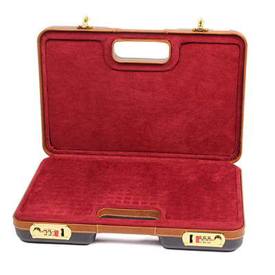 Negrini ABS 1 Gun Case w/ Accessories 2023LX/4840 in Black Exterior/ Red Interior - Negrini