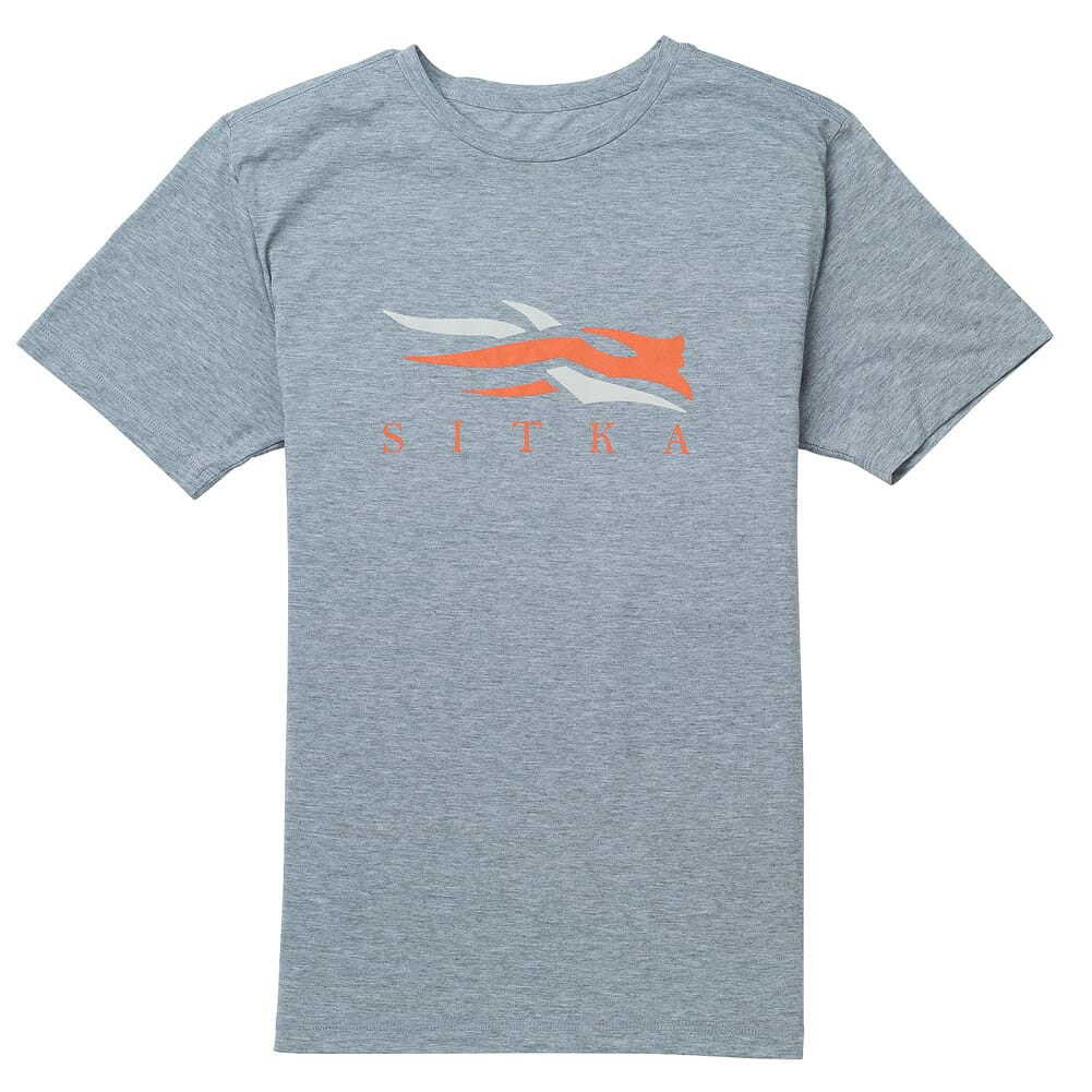 Sitka Gear Sitka Logo T-Shirt SS Heather Grey XXX Large 20092-HG-3XL Top - Sitka Gear