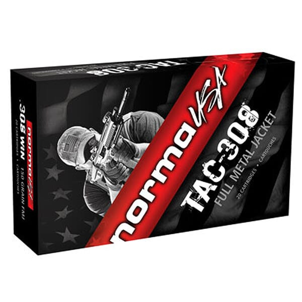 Norma Ammo Norma Tac and Match .308 Win Tac 150gr FMJ Ammo 20174560 - Norma Ammo