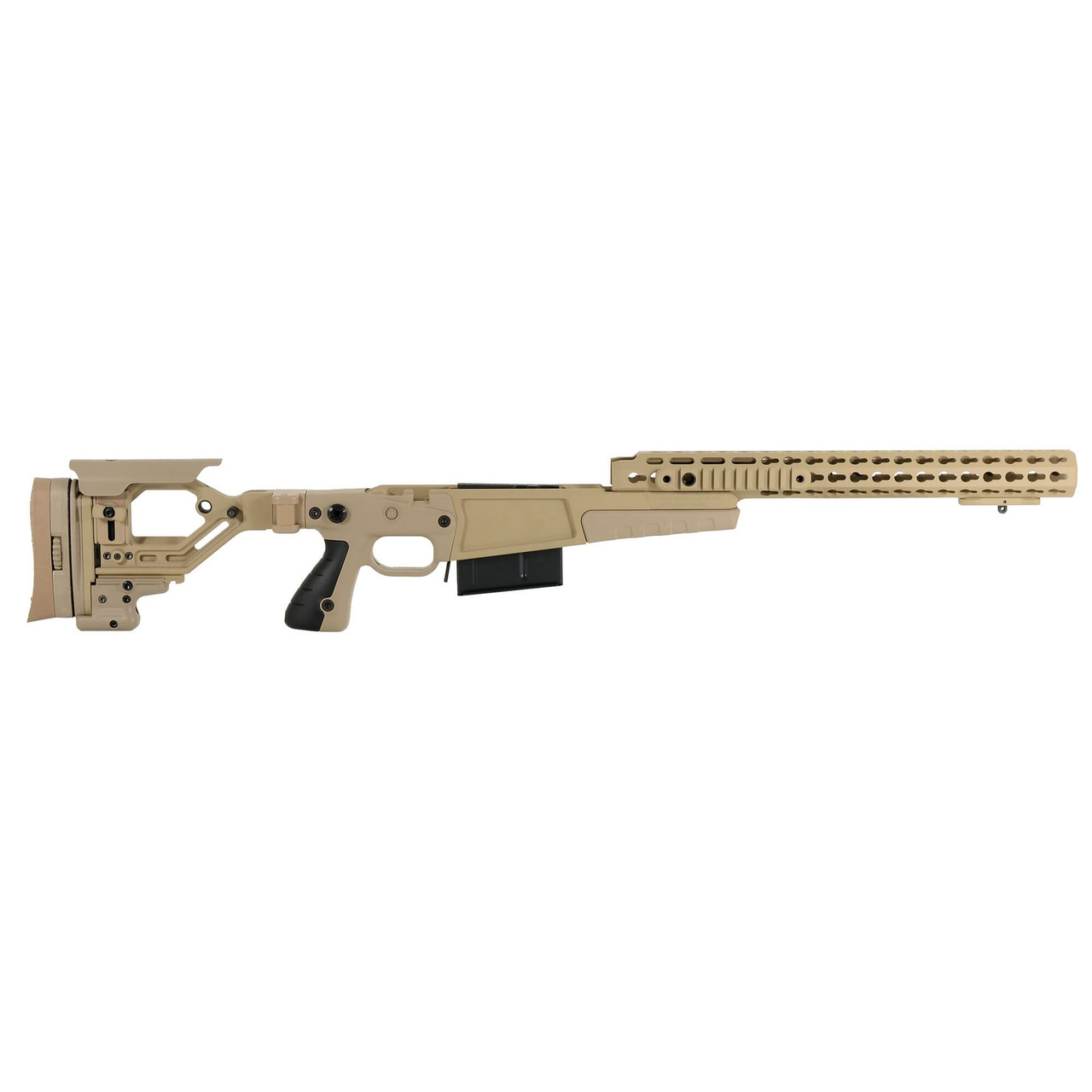 Accuracy International AICS AX Chassis Rem 700 LA .338 Lapua CIP Pale Brown 26714PB - Accuracy International