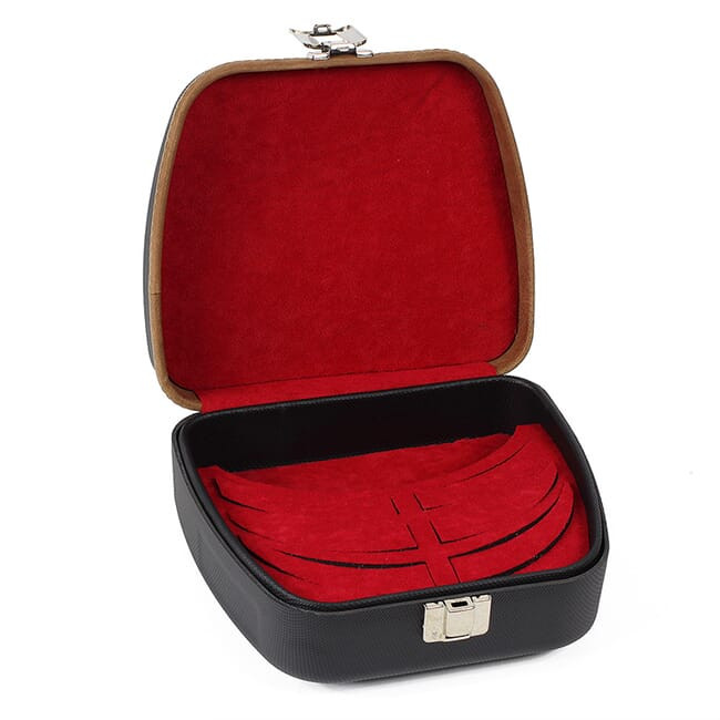 Negrini Eyeglass Case ABS Black/Bordeaux 3105LXX/5584 - Negrini