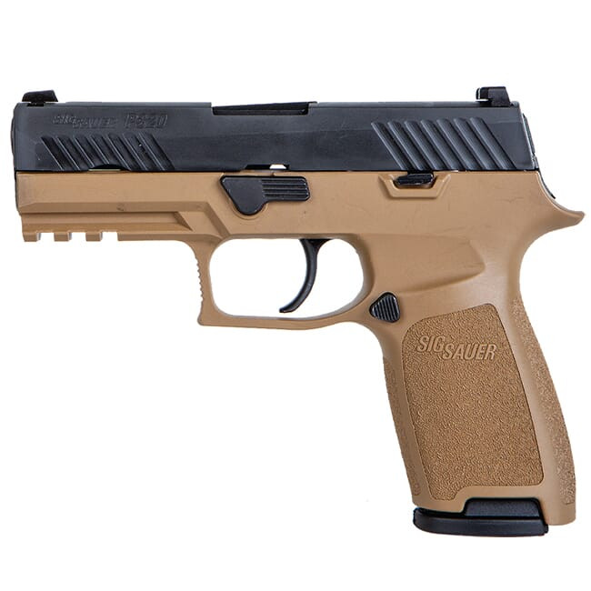 Sig Sauer P320 Copperhead 9mm 3.9" Nitron Carry Handgun w/ Coyote Tan Grip (2) 17 rd. Mags 320CA-9-RT-CH - Sig Sauer