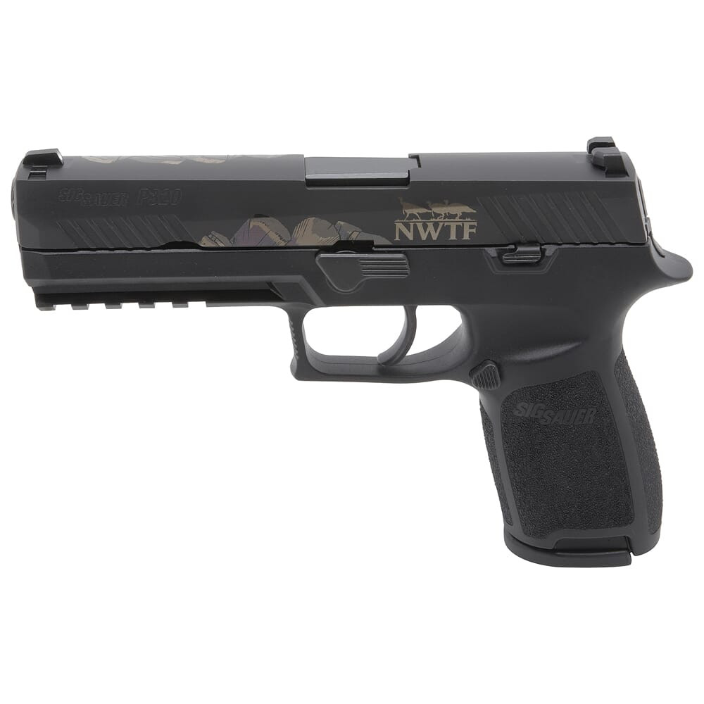 Sig Sauer P320 NWTF Engraved Edition 9mm 4.7" Nitron Black Contrast Sights Modular Polymer Grip (2) 17rd Magazines, Rail 320F-9-B-NWTF19 - Sig Sauer