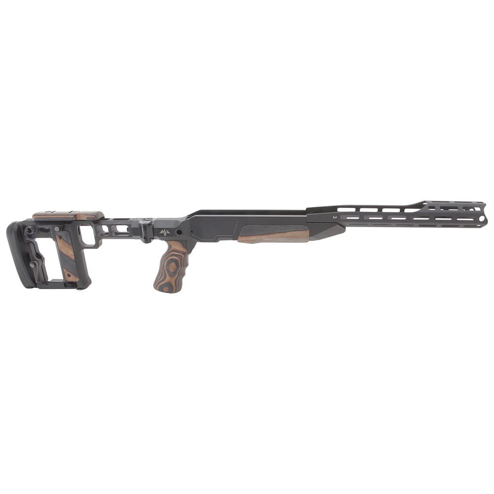 AKILA Chassis System Suitable for Blaser R8 Bolt Action Rifle w/Laminate Fittings, Folding Right RH/LH Black w/AKILA Adj. Buttstock 101ACSR8LAMFR