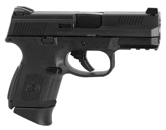 FN America FN FNS-40C NMS .40 S&W 3.6" (1) 14rd and (2) 10rd Magazines Night Sights Black 66722 - FN America