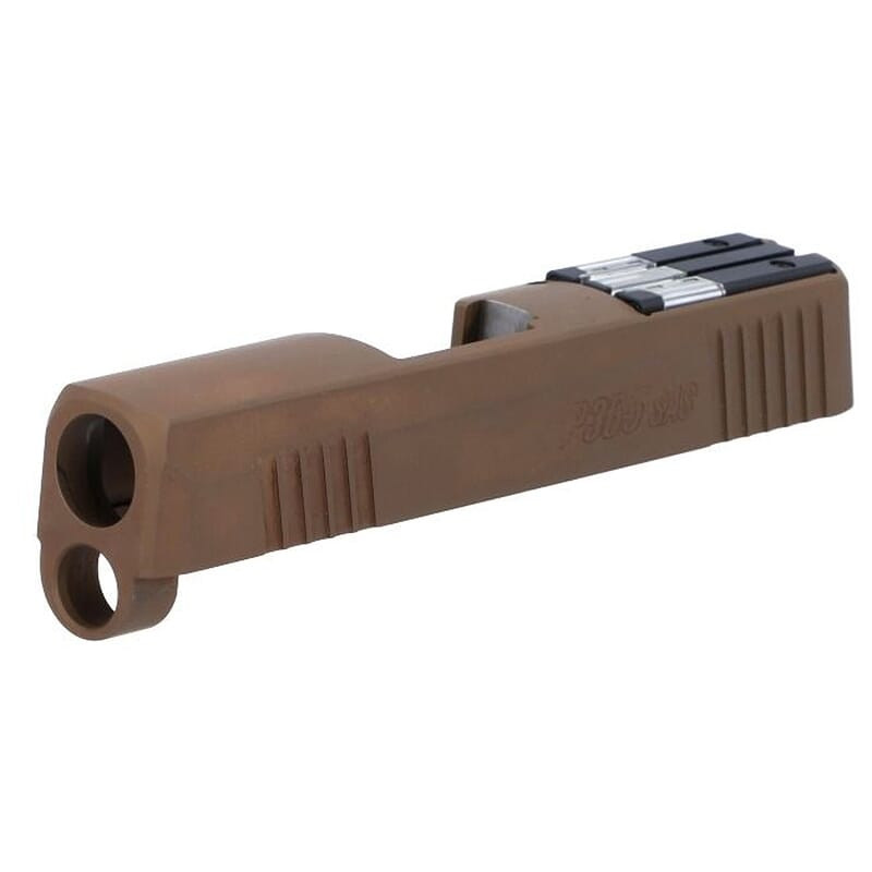 Sig Sauer P365 9mm 3.1" Bbl Coyote Brown Slide Assembly w/Non-Ported SAS & FT Bullseye 8900214 - Sig Sauer