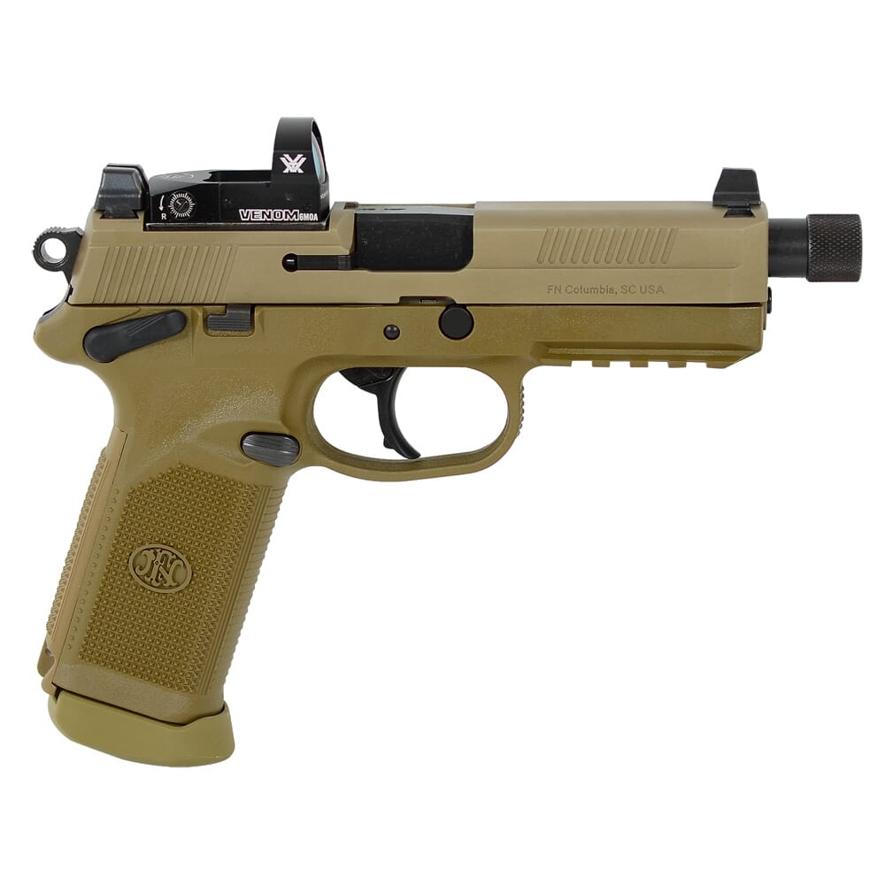 FN America FN FNX-45 Tactical .45 ACP FDE/FDE NS Pistol with 2X15 Vortex Venom Red Dot 66-100659