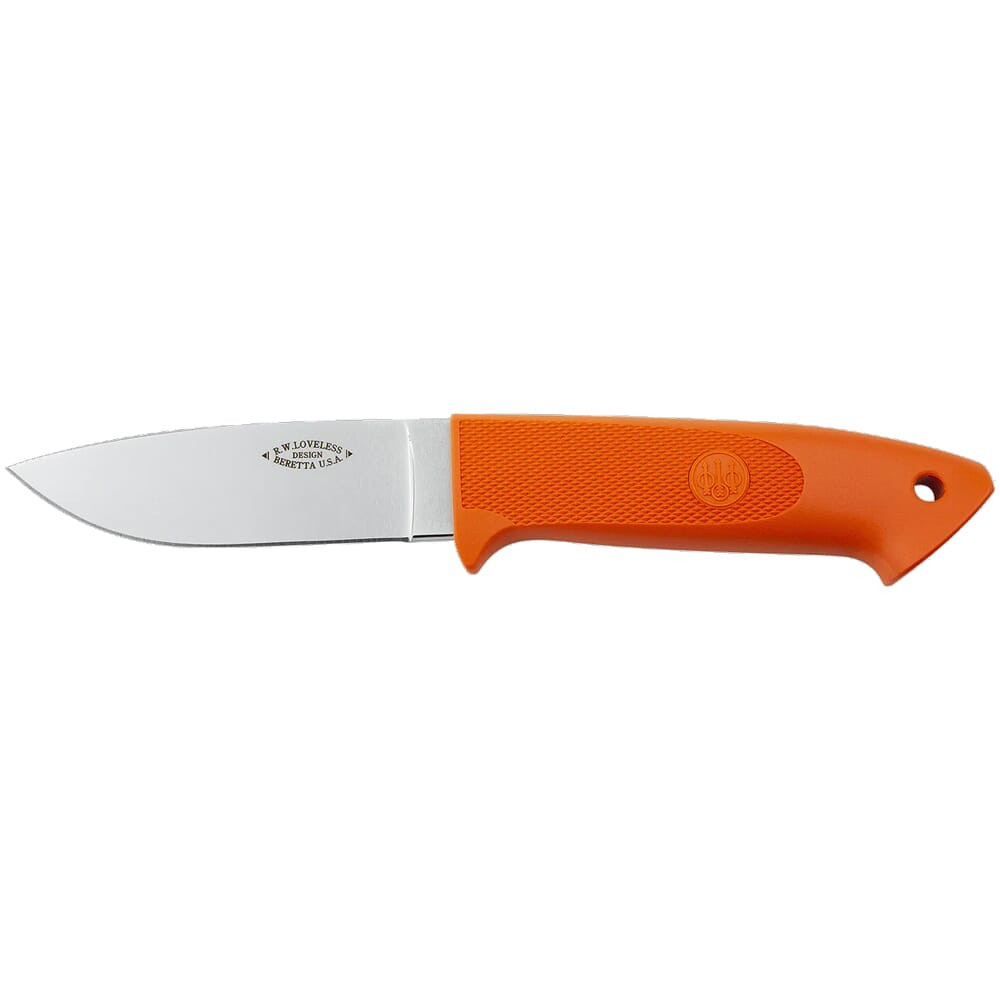 Beretta Loveless Zytel Hunter 3.38" Fixed Blade Knife w/Orange Handle JK200A020402 - Beretta