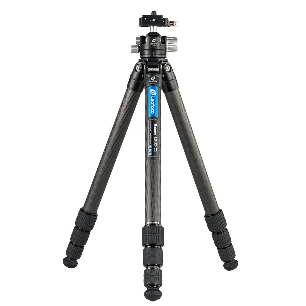Leofoto LS Ranger Series LS-324CX Professional Screw-Knob-Clamp Head Tripod LS-324CX+LH-40 in Black - Leofoto
