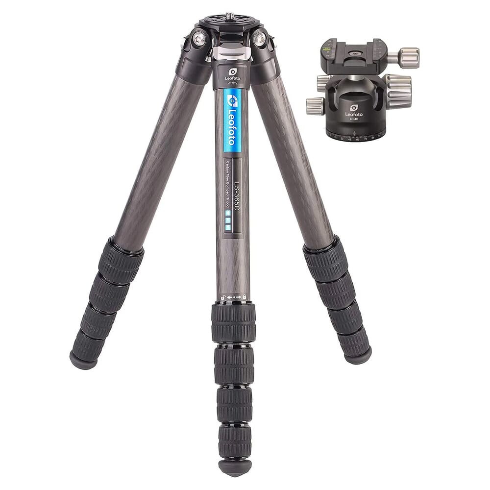 Leofoto LS Ranger Series LS-365C Professional Light Weight Carbon Fiber Tripod Kit w/Screw Knob Arca Clamp LS-365C-LH-40-SCREW-KNOB-ARCA-CLAMP - Leofoto