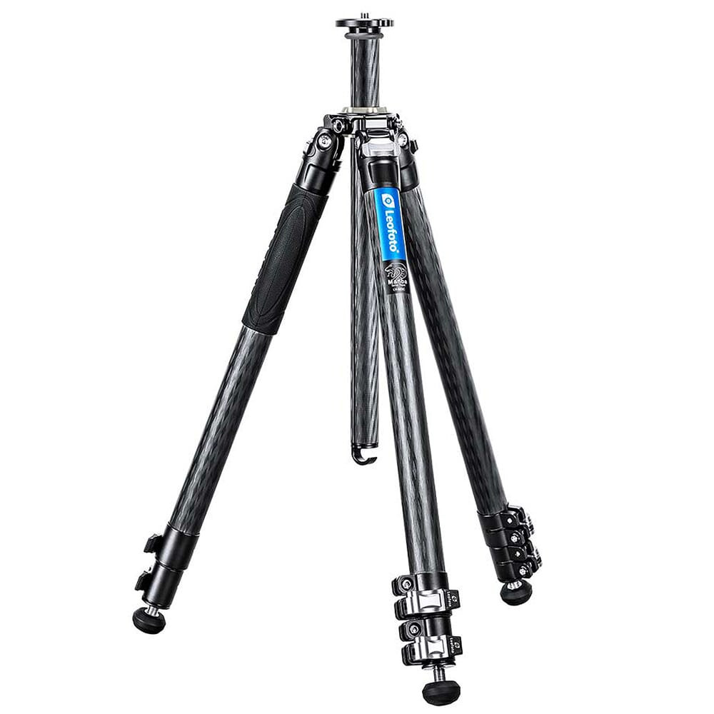 Leofoto 3-Section Carbon Fiber Video Head Systems LV Flip Lock Binocular Tripod w/Center Column, 33lb Max Load LV-323C - Leofoto