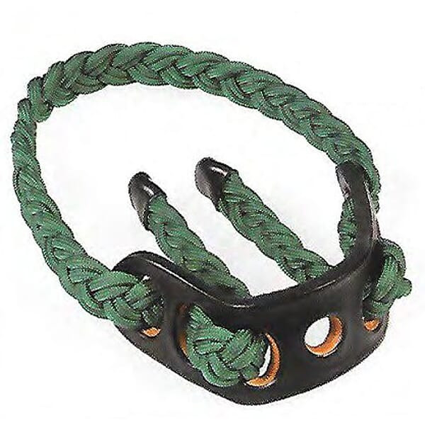 Paradox Solid Green Elite Double-Wide Braid Bow Wrist Sling w/Leather Mount PBSE-E-33 - Paradox