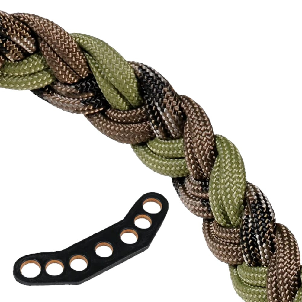 Paradox Moss Camo Elite Double-Wide Braid Bow Wrist Sling w/Leather Mount PBSE-E-47 - Paradox
