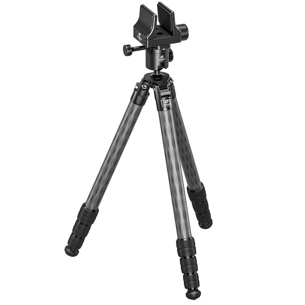 Leofoto SA Series SA-324CX Tapered SOAR Rifle Tripod w/MK-40X Ball Head & GS-3 Rifle Clamp Mount SA-324CX+MK-40X+GS-3 in Black - Leofoto