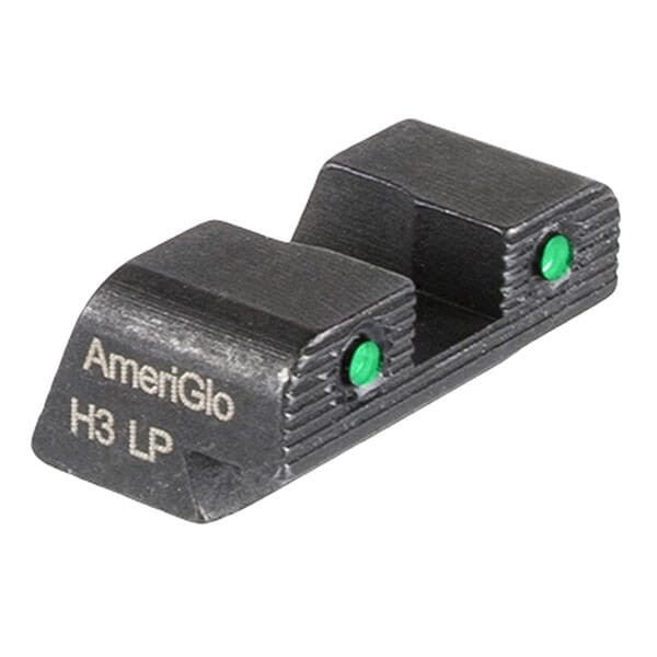 Ameriglo Serrated Grn Trit 2-Dot w/BLK OTL .250" H .165" Sq #8 Notch Rear Sight for SIG/Sprgfld Most SIG and XD Models and Hellcat (non OSP) SG-875R - Ameriglo
