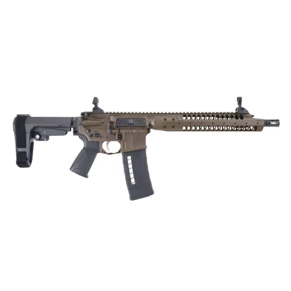 LWRC International LWRC SIX8-A5 6.8 SPC 10.5" 1:7" 1/2x28 Bbl Patriot Brown Pistol w/SBA3 Brace SIX8A5PPBC10SBA3 - LWRC International