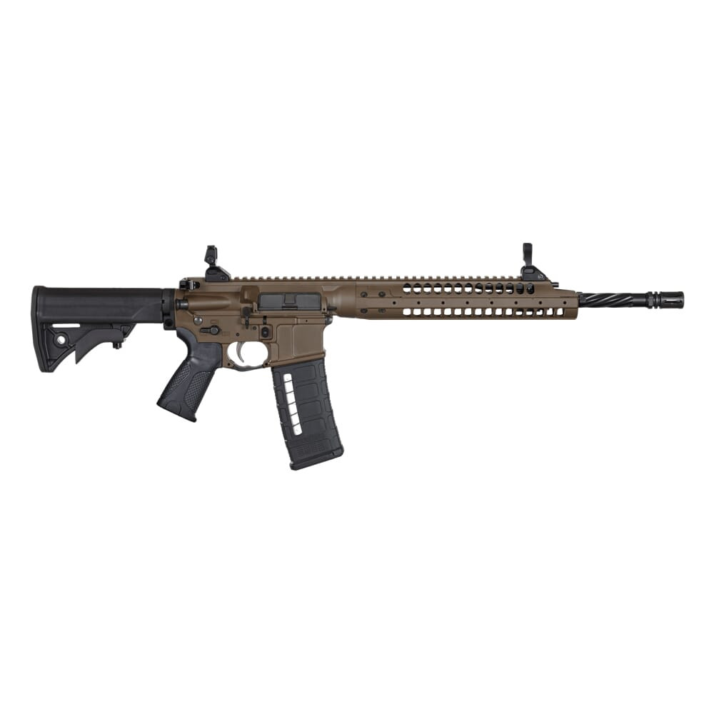 LWRC International LWRC SIX8-A5 6.8 SPC 16.1" 1:10" 5/8x24 Bbl Patriot Brown CA Compliant Rifle SIX8A5RPBC16CAC - LWRC International