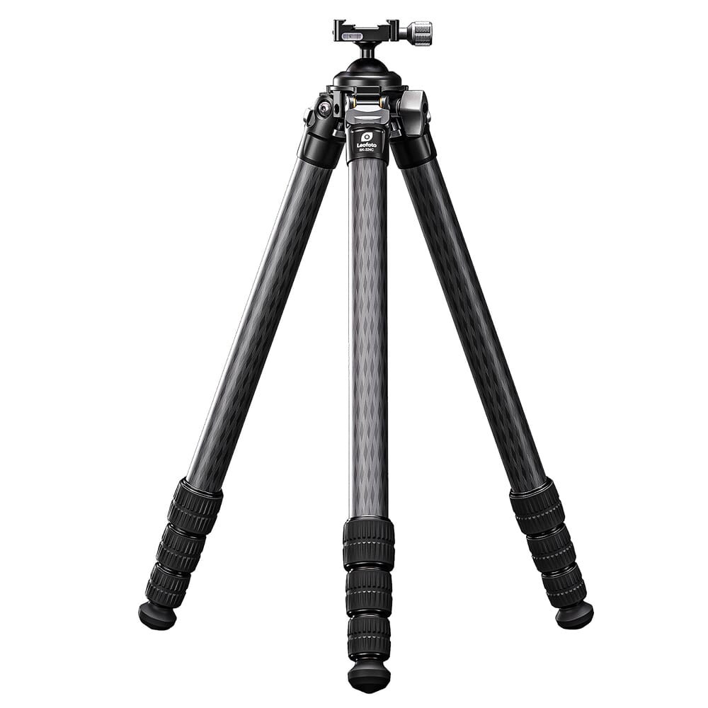 Leofoto SK Series SK-324C Rifle 4-Section Carbon Fiber Tripod w/Built-in Ball Head SK-324C in Gray - Leofoto