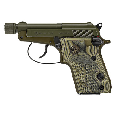 Beretta Model 21A Bobcat .22LR 2.9" Bbl DA/SA Kale Slushy 7rd Pistol w/Green G10 Grips SPEC0695A - Beretta