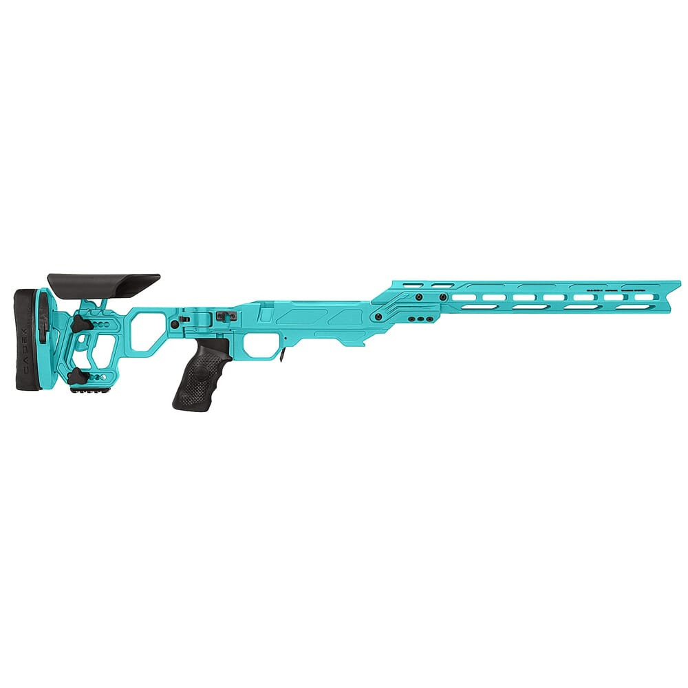 Cadex Defense Lite Competition M-LOK (for Remington 700) Short Action, Skeleton Folding Buttstock, No Top Rail, for DSSF 3.055", Color: Robin Egg's - Cadex Defense