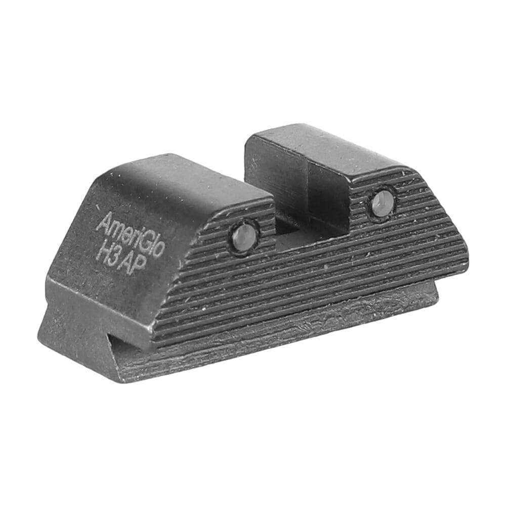 Ameriglo Grn Trit 2-Dot Black Outlines .335"H .165" Sq Notch Rear Sight for SW M&P (2.0 Core Dovetail) SW-2875R - Ameriglo