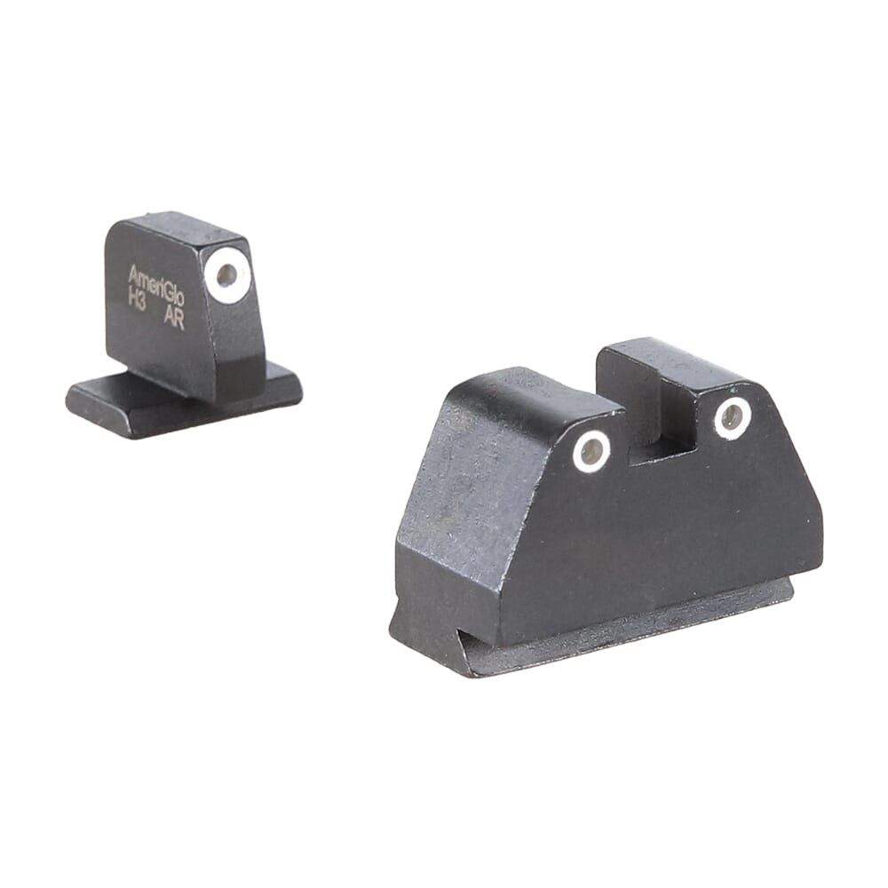 Ameriglo Optic Compatible Grn Trit w/White Outline .378"F , Grn Trit w/White Outline .492"R Sight Set for S&W M&P (2.0 Core Dovetail) SW-329 - Ameriglo