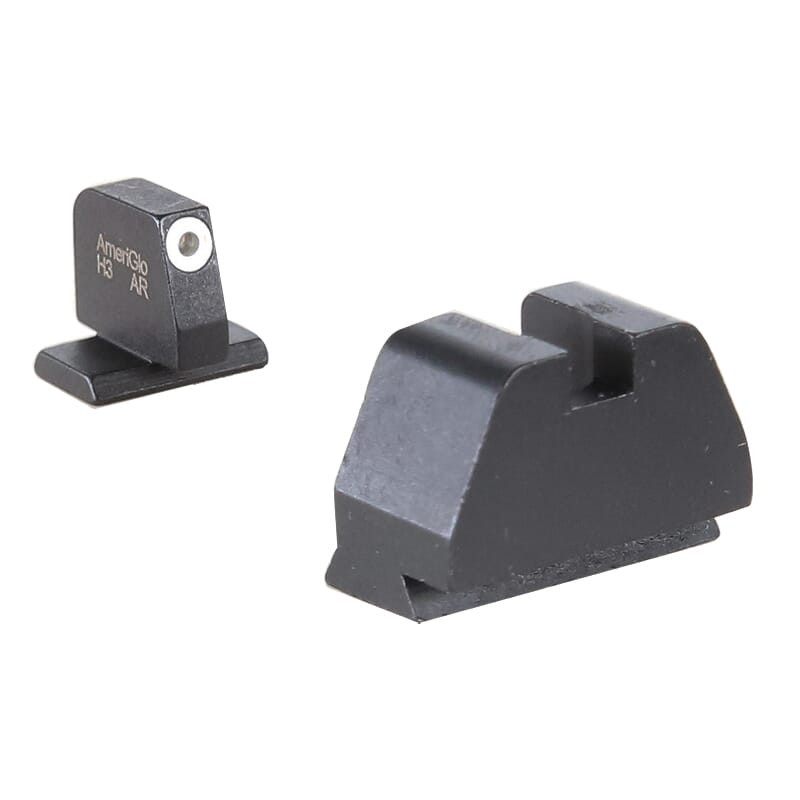 Ameriglo Optic Compatible Grn Trit w/White Outline .378"F , Black .492"R Sight Set for S&W M&P (2.0 Core Dovetail) SW-411 - Ameriglo