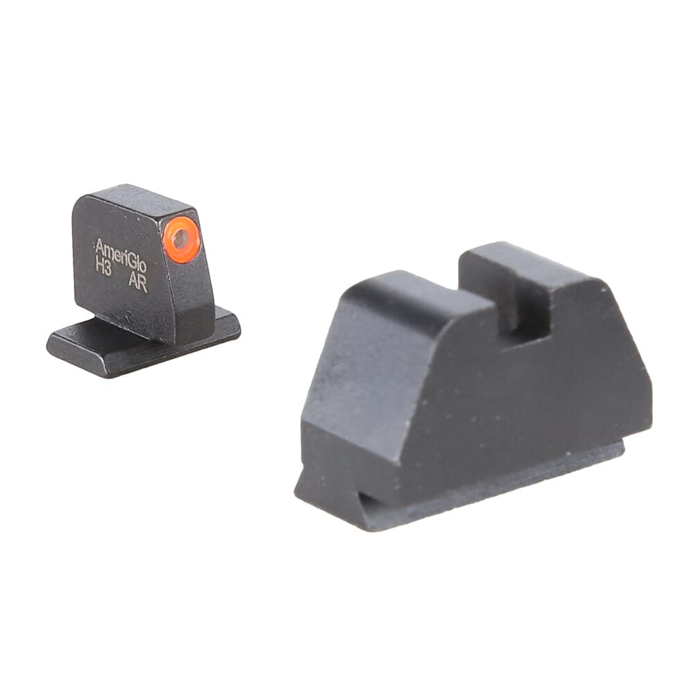 Ameriglo Optic Compatible Grn Trit w/Orange Outline .378"F , Black .492"R Sight Set for S&W M&P (2.0 Core Dovetail) SW-511 - Ameriglo