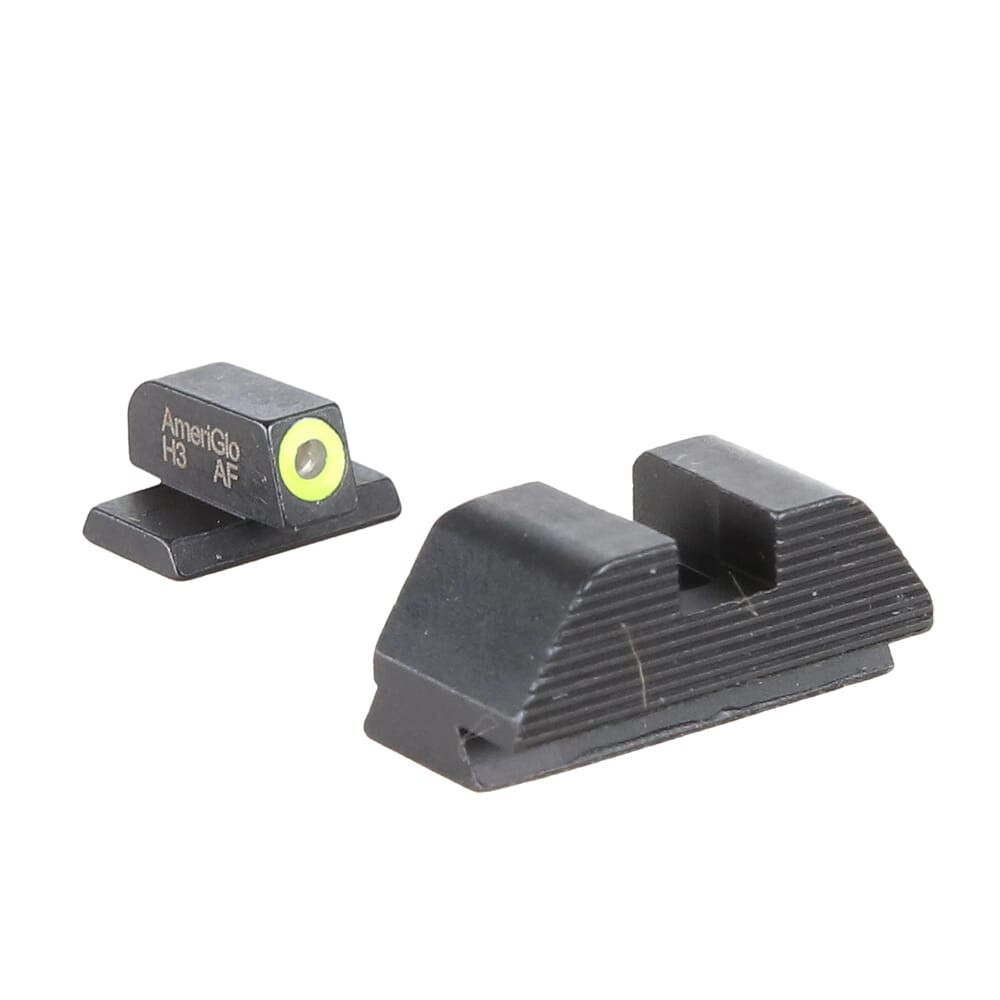 Ameriglo Protector Grn Trit w/LumiGreen Outline Front, Black Serrated Rear Sight Set for S&W M&P (2.0 Core Dovetail) SW-534 - Ameriglo