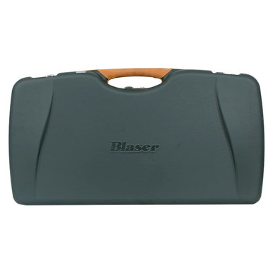 Blaser ABS Case Type C - Gr Ext/Br Int/Tan Leather Trim 2x barrel, 2x rifle scope, R8 spare mag - 33"x18"x4" C95116. Barrel compartment #1 is